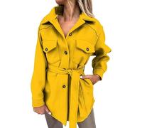 Manteau Laine Femme Manteau Grande Taille - Trench Coat Mi-Longs MéLange De Laine éLéGant Blazers à Double Boutonnage Slim CoréEn pour Garder Au Chaud Cardigan