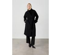 Manteau long ceinturé avec laine - Gregoire - XL - Noir - Femme - Etam