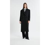 Manteau long coupe droite en laine mélangée - A Marius - M - Noir - Femme - Etam