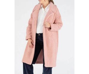 Manteau long de maternité oversize léonie rose L