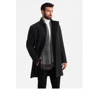Manteau Long et Ajusté - Ombre - Pour Homme - Noir S
