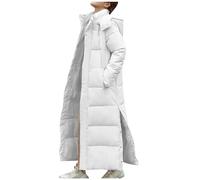 Manteau Long Femme Hiver Doudoune Chaude sans Capuche Femmes Parka Réversible Hiver À Capuche Long Mode Polaire Manches Longues Grande Taille Manteau De Laine Casual Parka Epaisse Chaude Slim Fit