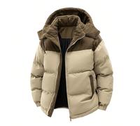 Manteau matelassé à capuche décontracté pour homme, blocs de couleurs, épais et chaud pour l'automne/l'hiver. Il peut y avoir des différences de couleur dues à différents lots de production. L,M,S,XL,