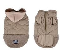 Love Story, Manteau Matelasse à Capuche Fermeture Zip Teddy Doublure Polaire M/35 cm Beige