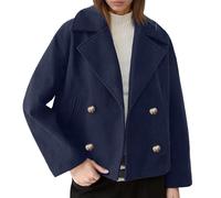 Manteau Mi Long Femme Manteaux Vestes Taille Classique Maternité Originale Côtelé Français Semi Couleur Cavalière Type Vison Turquoise Promo Matelasse 100 Pâle Nylon