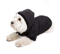 Manteau Noir pour Chien avec Capuche ; Veste Chic pour Chien, Anorak pour Votre Chien (XS (23 cm))