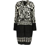 Manteau noir pour femmes avec détails contrastés et poches - Stylé & élégant, Taille : S Couleur : Nero