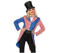 Manteau parade queue de pie femme USA - WIDMANN - Bleu - Polyester M