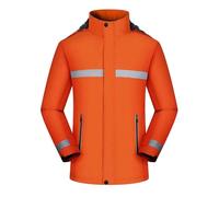 Manteau Pluie Homme, Manteau De Pluie Travail Homme À Manches Longues Vestes À Capuche Décontracté Respirante Jackets Waterproof Couleur Assortie Vêtements De Travail Fonctionnels