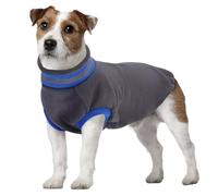Manteau Polaire Chien, Veste Chaude Chiot Gilet Polaire Sweat-Shirt Pull Chien Petite Taille Pull pour Chihuahua Manteau Jack Russel Automne et Hiver avec Fermeture éclair(Gris, S)