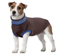 Manteau Polaire Chien, Veste Chaude Chiot Gilet Polaire Sweat-Shirt Pull Chien Petite Taille Pull pour Chihuahua Manteau Jack Russel Automne et Hiver avec Fermeture éclair(Marron, S)