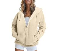 Manteau Polaire Femme Manteau Femme Hiver Chic avec Capuche Moumoute Jacket Chaud Manteaux Hiver Oversize Blousons Elegant Mi Saison Carreaux Vêtements 2#Kaki XXL