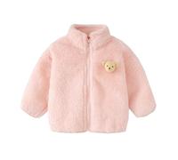 manteau polaire fille 1-6 ans hiver chaud veste enfant garcon mi saison flanelle ours 3d dessin animé blousons garçon automne leger doux pull sweat zippé enfant fille sport (3-4 ans)