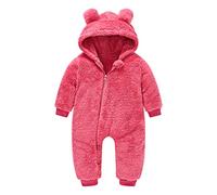 Manteau pour bébé - Veste et veste pour bébé - Veste pour enfants - Ours épais - Combinaison de snowan - Mes premières minutes, rouge, 0-6 mois