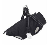 Manteau pour chien avec harnais - vidaXL - Noir - 2XL - Polaire et polyester - Réglable - Imperméable - Coupe-vent
