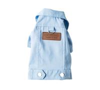 Manteau pour chien de compagnie avec vêtements pour chiens de petite et moyenne taille - Vêtements pour chihuahua, yorks - Bleu - Taille S