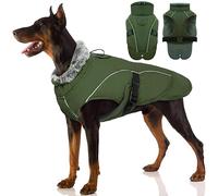 Manteau pour chien de grande taille, veste matelassée chaude, imperméable pour l'automne et l'hiver pour grand chien, manteau rembourré, tendance, confortable, chaud et confortable par temps froid