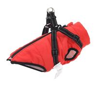 Manteau pour chien d'hiver - vidaXL - Noir - Harnais intégré - Polaire et polyester - Réglable - Bandes réfléchissantes