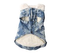 Manteau pour Chien en Coton Automne-Hiver, vêtements Doux et épais pour Chiens, de Couleur Bleue, Veste Chaude de Style Occidental avec Doublure Confortable, Plusieurs Tailles du (L)