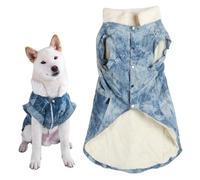 Manteau pour Chien en Coton Automne-Hiver, vêtements Doux et épais pour Chiens, de Couleur Bleue, Veste Chaude de Style Occidental avec Doublure Confortable, Plusieurs Tailles du (XL)