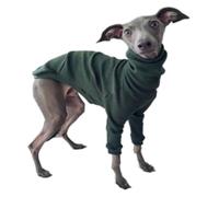 Manteau pour chien Greyhound - Veste à col roulé extensible à col montant pour whippets et lévriers italiens, pyjama d'hiver chaud à deux pattes (vert, taille XXL)