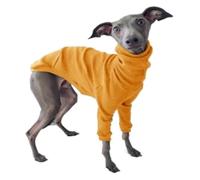 Manteau pour chien Greyhound - Veste à col roulé extensible à col montant pour whippets et lévriers italiens, pyjama d'hiver chaud à deux pattes (jaune, taille M)