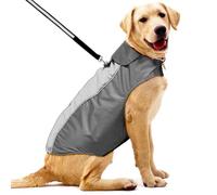 Manteau pour Chien Imperméable Chaud XS Noir, Polyester, Harnais Réglable | Liseré Réfléchissant, Fermeture Auto-agrippante, Doublure Intégrée, pour Petits et Grands Chiens en Neige