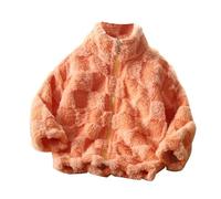 Manteau pour enfants Manteau polaire et cardigan d'hiver Haut épais Fermeture éclair Col montant Grands vêtements pour bébé pour et filles Ma baby-sitter Est UNE, Orange, 18-24 mois