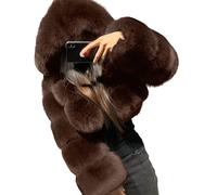 Manteau pour femme, avec capuche à manches longues et fermeture éclair sur le devant, en polyester, pour un usage par temps froid; avec détails de design, y compris fausse capuche, manteau court
