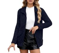 Manteau pour femme, avec manches longues et fermeture éclair sur le devant, en polyester, pour les vêtements par temps froid/extérieur ; avec détails de design, y compris fermeture éclair, manteau à