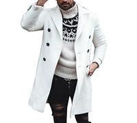 Manteau Pour Homme Long En Laine Chaud Pour Hiver Trench Coat Classique Parka Caban Pardessus Duffle-Coats Overcoat Slim Fit Élegant Business Décontractée Double Boutonnage