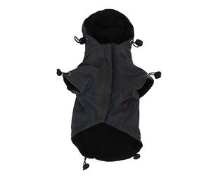 Manteau réfléchissant pour Chien, Veste Coupe-Vent réglable pour Temps Froid, pour Chiens de Petite et Moyenne Taille, Manteau d'hiver doublé de Peluche avec Bandes réfléchissantes (2XL)