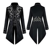 Manteau Renaissance Homme Queue de Pie- Veste Médiéval Grande Taille-Blouson Victorienne Homme Vintage Classique Halloween Costume Cour Carnaval Cosplay Gothique Steampunk Retro Déguisement