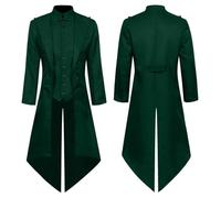 Manteau rétro steampunk pour homme, style Renaissance, gothique, frack long, veste victorienne médiévale avec boutons, classique pour Halloween, carnaval, pirate, cosplay