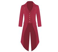 Manteau steampunk pour homme, classique, gothique, Tuxedo, long, médiéval, cour victorienne, veste de smoking, costume de renaissance, noir, Halloween, pirate, vampire, cosplay, costume de carnaval
