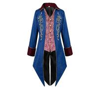 Manteau steampunk pour homme, style rétro, gothique, Tuxedo, jacquard, classique de la Renaissance, Midi victorien, costume de cour victorienne, avec boutons, tendance, pirate, vampire