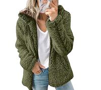 Manteau Teddy Femme Randonnée Vetement Veste Sportswear Chaud Sweat Polaire Chic Zippé Blouson Sport Mode Plaid Hiver Doux Veste Femme Chic Et Elegant Hiver S