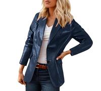Manteau tendance grande taille à col en V avec poches pour un usage quotidien, parfait pour le printemps et l'été, marie bien avec un jean, facile d'entretien, lavable à la main ou en machine