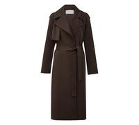 Manteau trench fluide en sergÃ© brodÃ© Ã ceinture femme COMMA Marron L