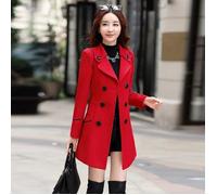 Manteau Trench Long pour femmes - Marque - Modèle - Grande taille - Vêtements 2019 - Type Rouge XXL