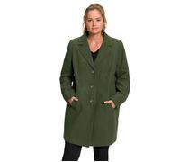 Manteau - Ulla Popken - 812182 - Femme - Col à revers - 100% Polyester - Noir/Vert XXL