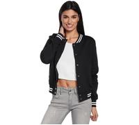 Manteau - URBAN CLASSICS - Teddy College - Femme - Noir - Taille standard S