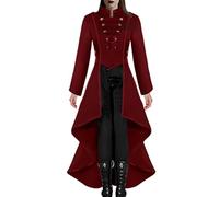 Manteau Victorien Femme,Manteau Victorien Femme | Uniforme gothique Tailcoat,Uniforme gothique de manteau de queue, veste longue de tranchée victorienne à queue d'hirondelle, Costumes d'halloween de m