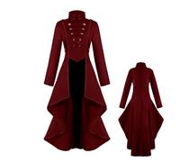 Manteau Victorien Femme,Manteau Victorien Femme - Uniforme gothique Tailcoat | Uniforme gothique de manteau de queue, veste longue de tranchée victorienne à queue d'hirondelle, Costumes d'halloween de