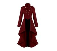 Manteau victorien pour femme - Manteau victorien uniforme de mariage, queue de cheval de style Steampunk Renaissance, veste vintage Renaissance, longue veste trench victorienne à queue d'hirondelle