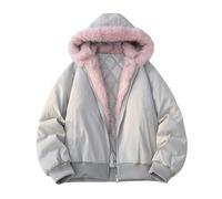 Manteau Vrai Fourrure Homme Blousons Matelassée Universitaire Solde Classique Garcon Américain Fausse Coudière Équivalent Zip Matelassées Après Alpaga Tissu Une Paillette Diamant Delavé