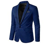 Manteaux de sport décontractés pour homme - Blazer léger à un bouton - Blazer décontracté intelligent pour homme - Smoking quotidien intelligent - Couleur unie - Blazers tendance à l'avant plat