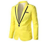 Manteaux de sport décontractés pour homme - Blazer léger à un bouton - Blazer décontracté intelligent pour homme - Smoking quotidien intelligent - Couleur unie - Blazers tendance à l'avant plat