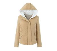 Manteaux d'hiver Femme Sherpa Doublé Parkas Veste Épaissi Coupe-Vent Manteaux avec Capuche en Fourrure Puffer Doudoune Manteau Rembourré Veste Matelassée Chaude Fausse Fourrure Blouson Bon Marché