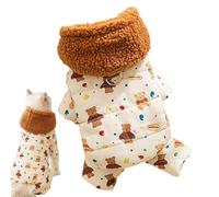 Manteaux d'hiver pour chiens par temps froid, veste chaude pour chien, manteau doux pour chats avec motif à capuche, joli pull pour chiot, veste pour petit chien